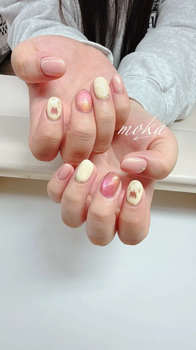 ネイル ハンドネイル ハンドケア 胡蝶蘭レディースサロ ンNailMOKAのネイルデザイン