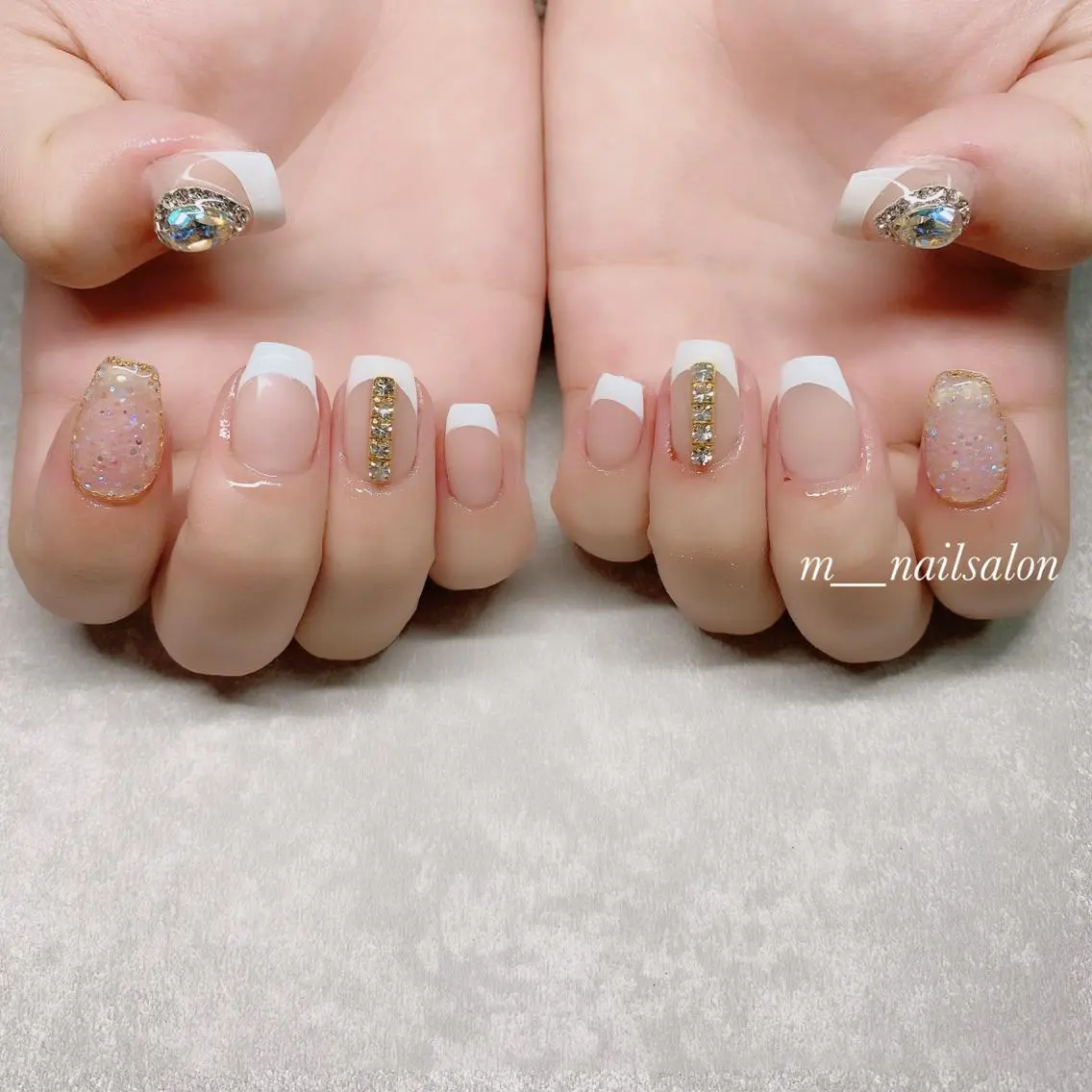 ネイル フラッシュネイル ジェルネイル 韓国ネイル マグネットネイル パラジェル ハンドネイル merci nailのネイルデザイン