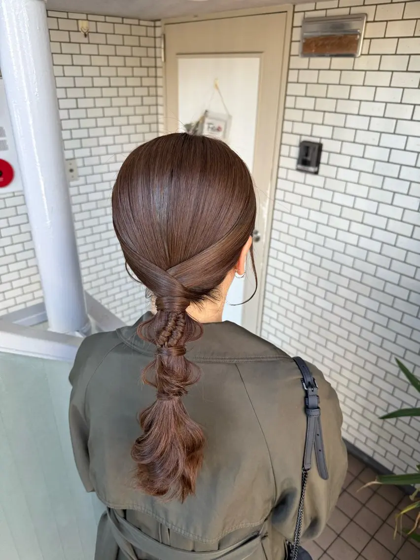 セミロング ヘアアレンジ 成人式 ハーフアップ 結婚式・ブライダル 卒業式のヘアスタイル ヘアセット 褒められヘアメイク /ボブ女子🐶みおのヘアスタイル