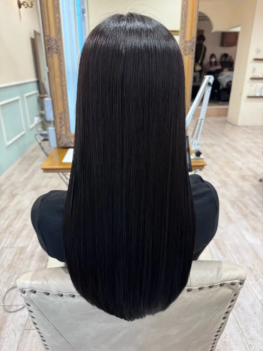 ロング カラー 髪質改善 レイヤーカット トリートメント カット ヘアカラー 縮毛矯正 トリートメント 新越谷noble店長 松本拓也▶◀*.のヘアスタイル