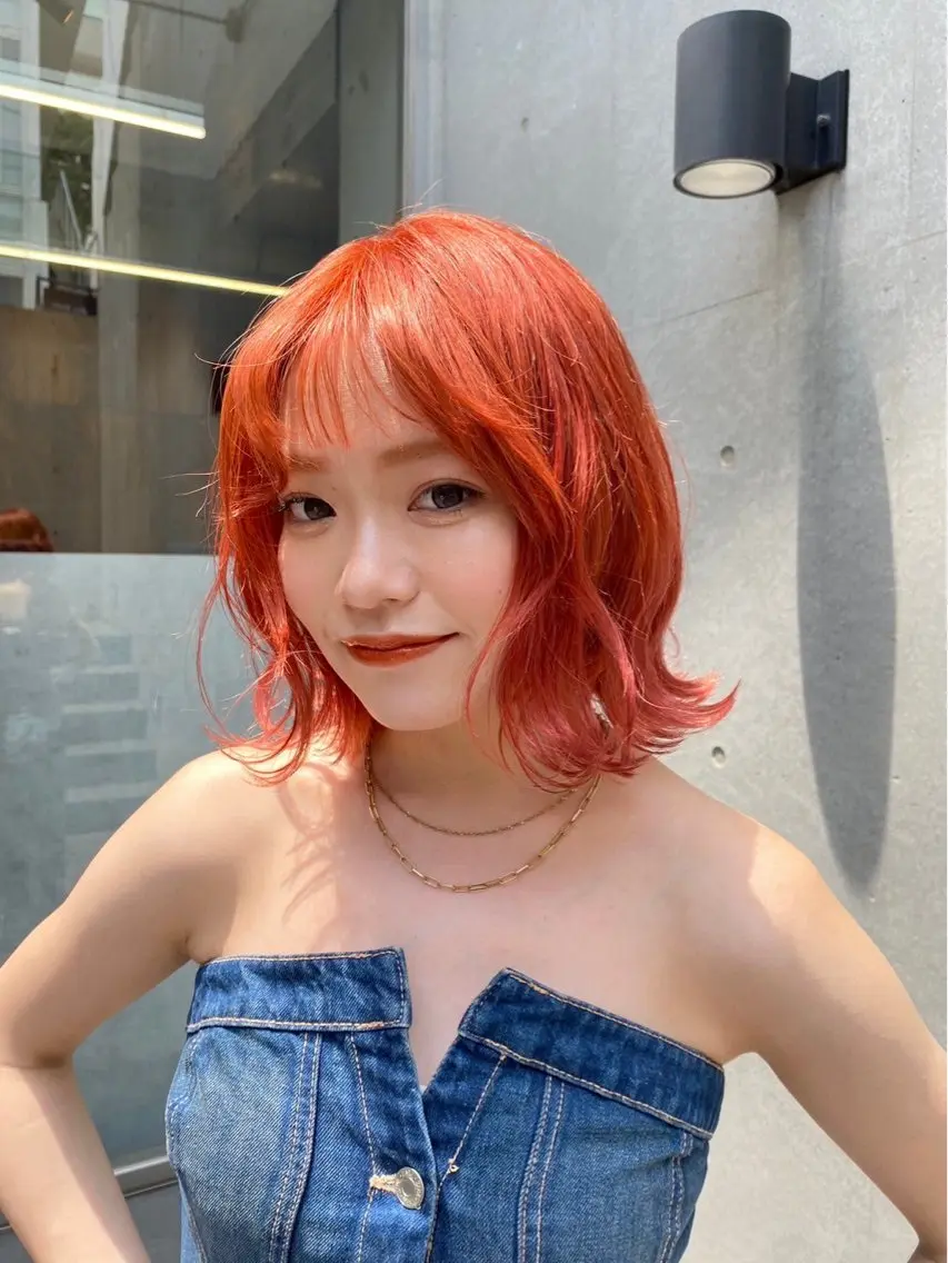 髪を傷ませたくない方へ✨ダブルカラー🍊（🪄ケアブリーチ🪄）世界最新機器🌎ハイドレード付き✨➕補正トリートメントの写真
