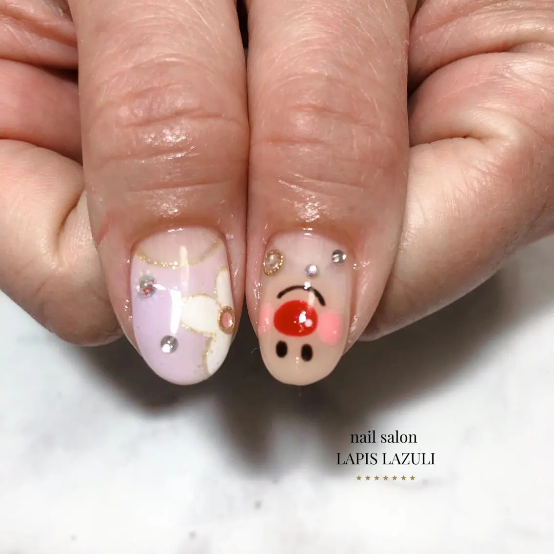 ネイル ハンドネイル nail salon ラピスラズリのネイルデザイン