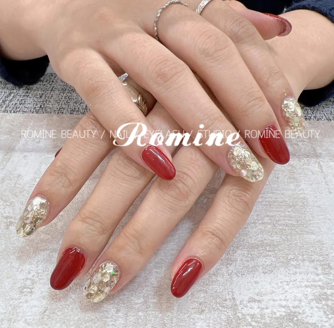 ネイル ハンドネイル Romine アイラッシュ&ネイルのマツエク・マツパデザイン