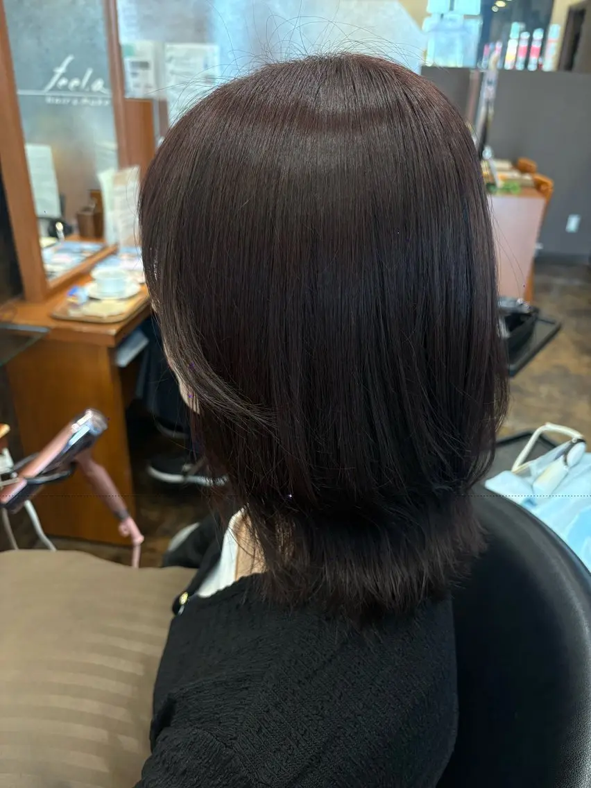 ミディアム 落合 ちりのヘアスタイル
