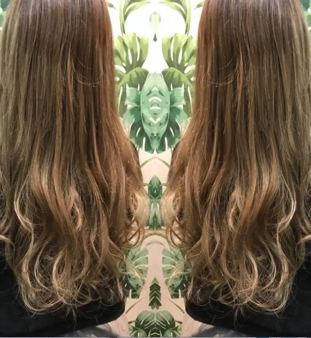 ロング カラー チビ編み込みエクステ シールEXどぅ〜すのヘアスタイル