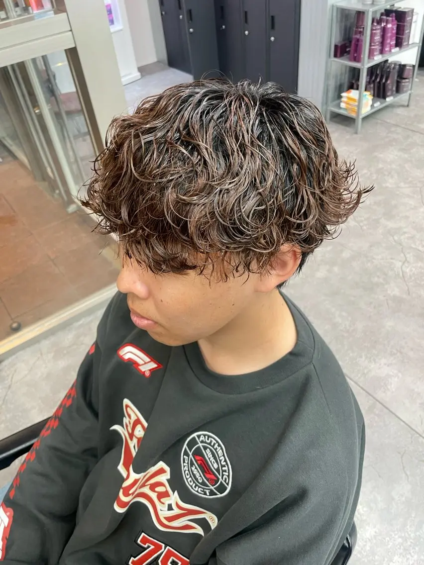 カラー パーマ メンズ カット ヘアカラー パーマ 町田エリアＮｏ．１/ パーマ特化/太田京希のヘアスタイル