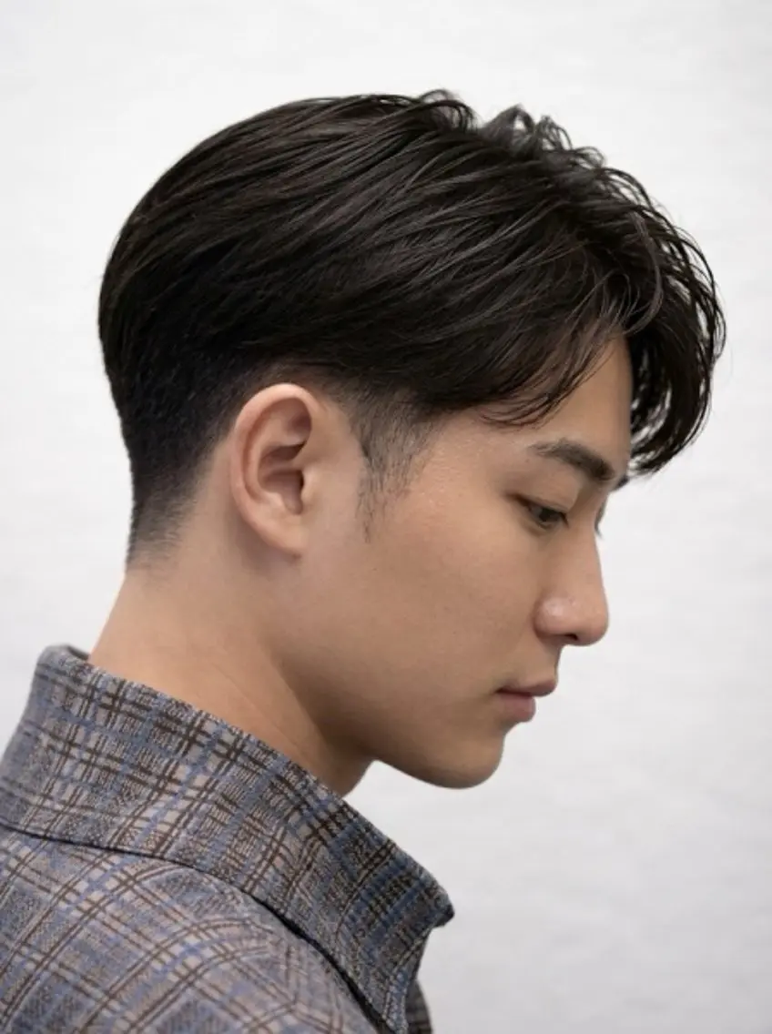 ミディアム パーマ メンズ ミディアムパーマ メンズパーマ ニュアンスパーマ 竹村 優のヘアスタイル