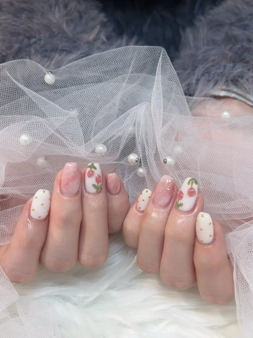 ネイル 春ネイル ハンドネイル sakura 💘武蔵小山駅4分のネイルデザイン