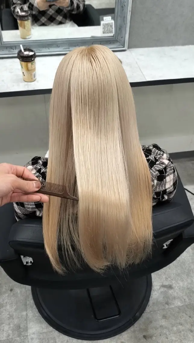 ロング カラー ヘアカラー ダメージレスブリーチ たつや/ハイトーンのヘアスタイル