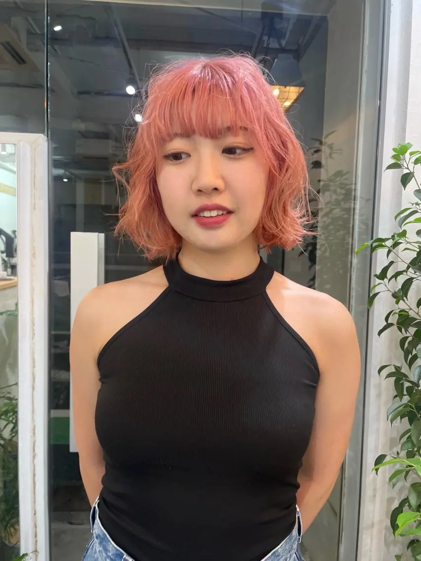 ショート カラー ヘアカラー mio /ハイトーンのヘアスタイル