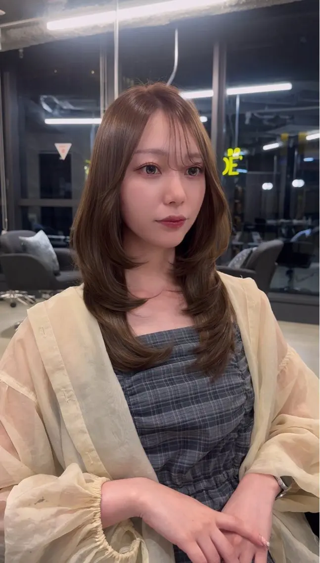 セミロング カラー ヘアカラー 髪質改善🫧 カラー特化/Hinaのヘアスタイル