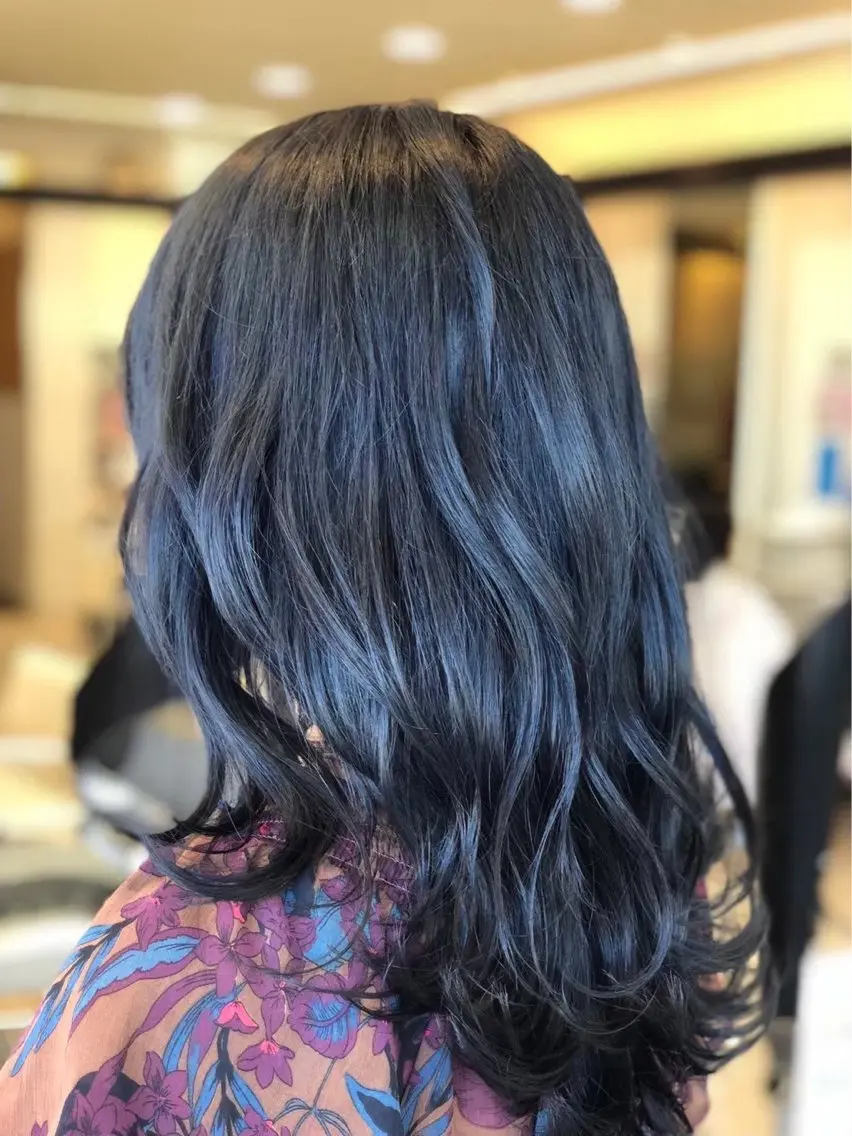 ロング カラー 成瀬スパイラル パーマ清水大隼のヘアスタイル