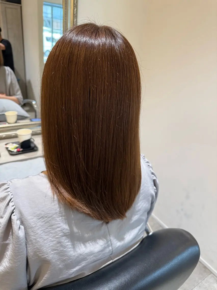 ミディアム カラー ブラウンカラー ナチュラルブラウン ヘアカラー ♡fulfill♡ CHISATOのヘアスタイル