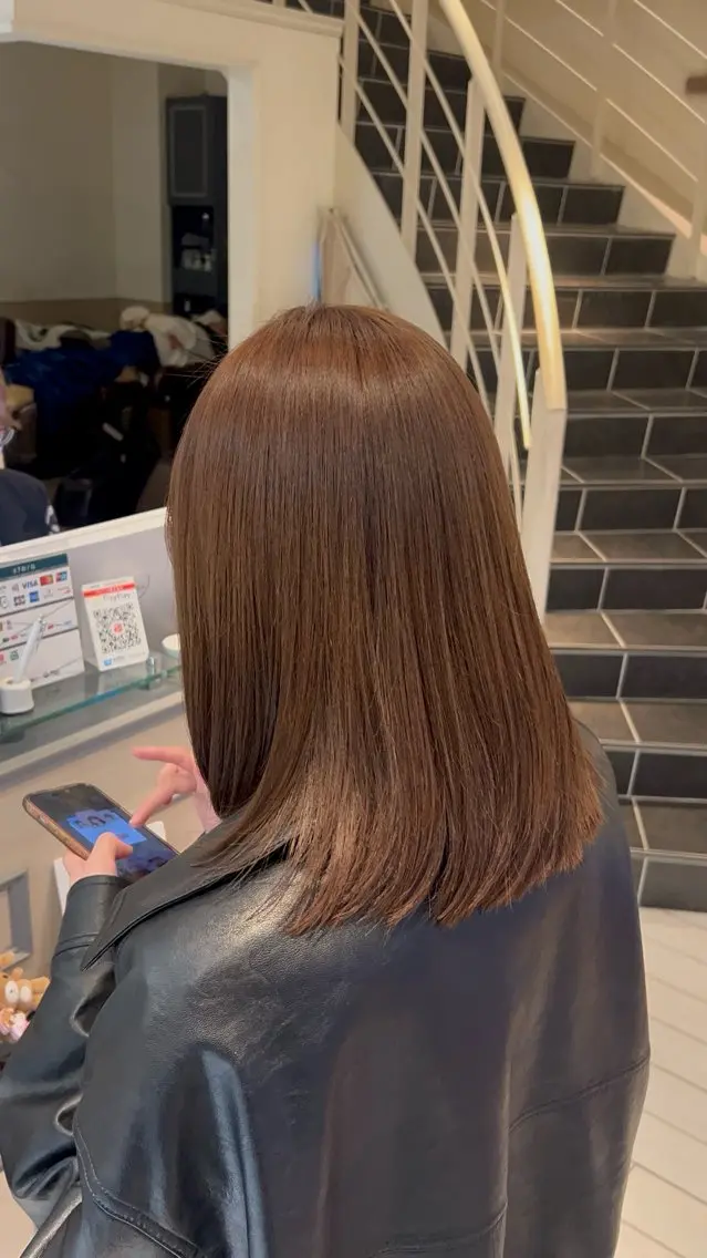 ミディアム カラー ベージュカラー ヘアカラー トリートメント みか ✩⡱のヘアスタイル