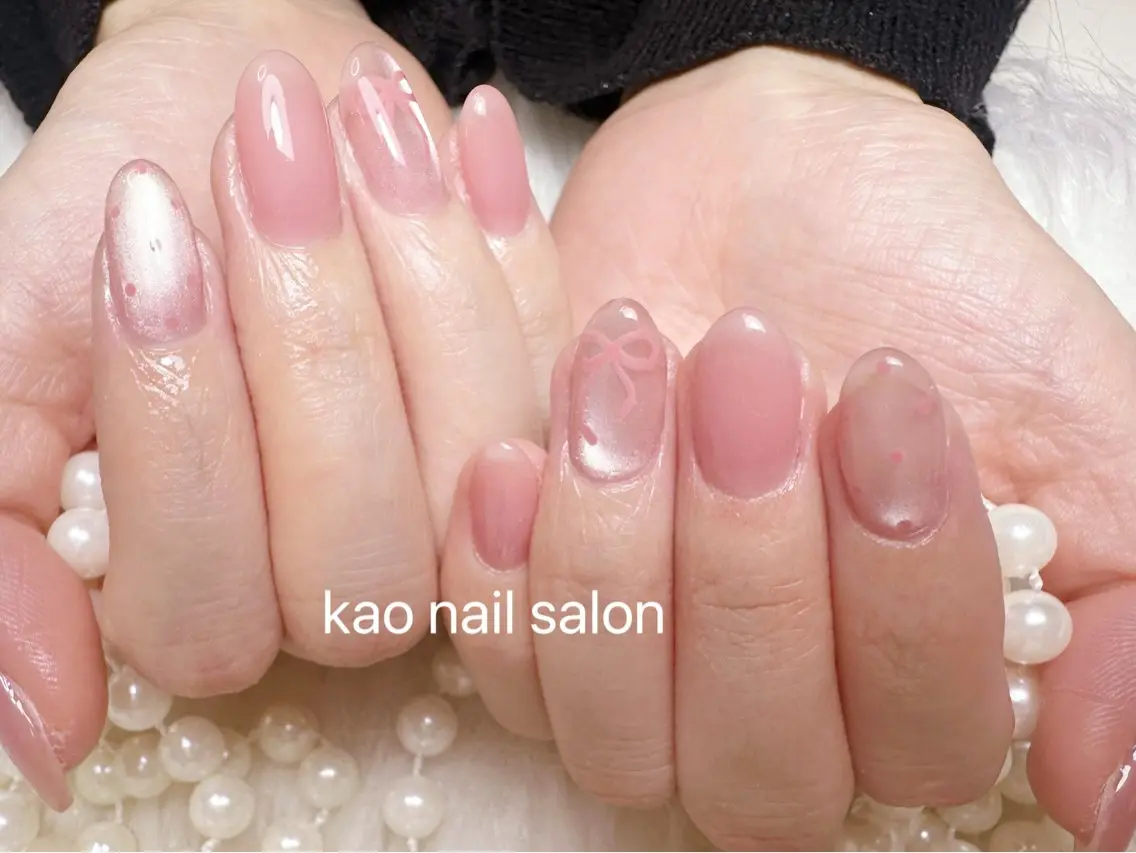 ネイル ハンドネイル kao nail マグネット/長さだしのネイルデザイン