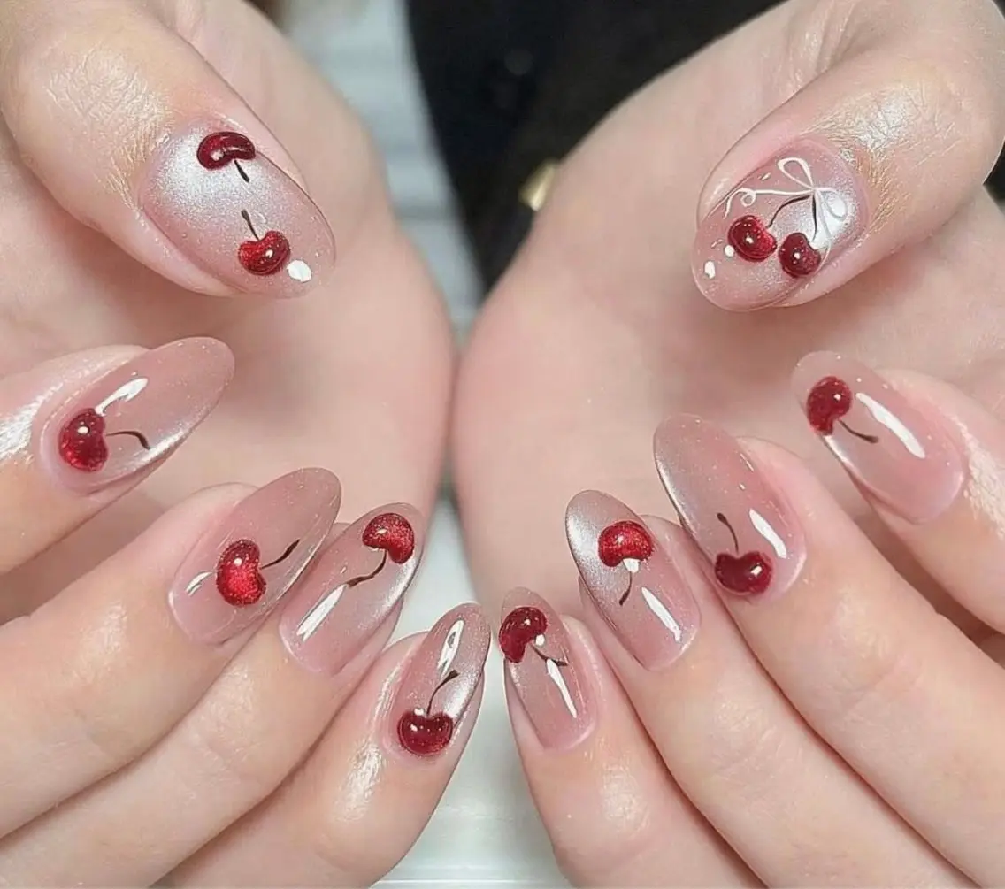 ネイル ハンドネイル 🎀PG🩵 ネイルサロンのネイルデザイン