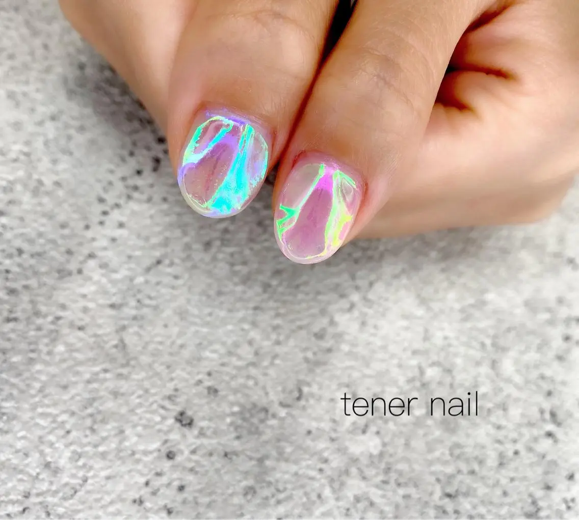 ネイル 氷ネイル・うるうるネイル テネルネイル tener nailのネイルデザイン