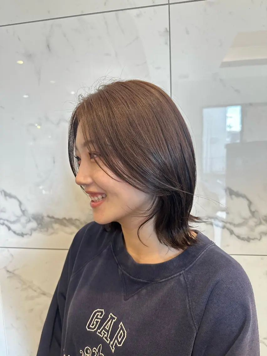 ミディアム カラー アッシュ ベージュカラー ヘアカラー arl 豊田店のヘアスタイル