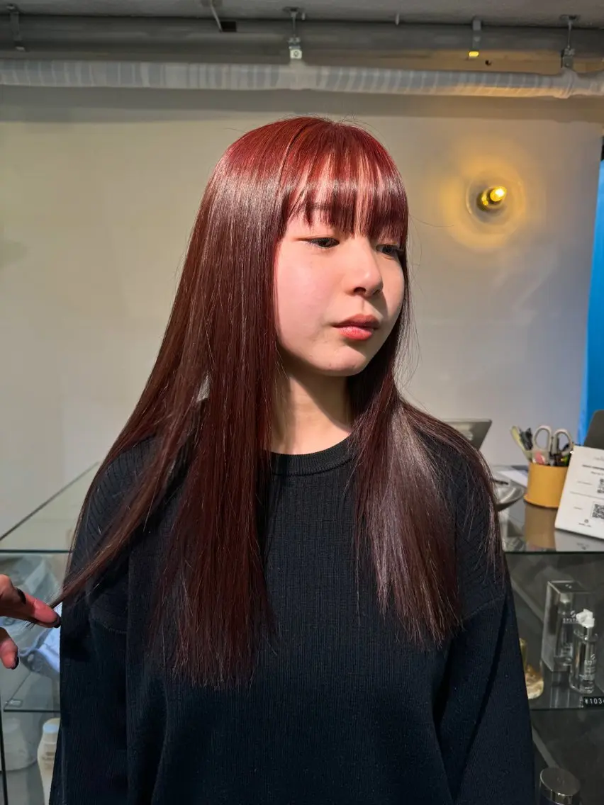 セミロング カラー ブリーチ ブリーチなしカラー Seeknext // Rukaのヘアスタイル
