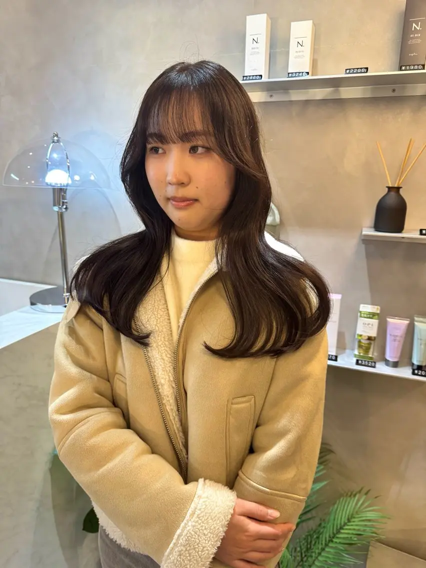 ロング カラー 韓国ヘア🇰🇷/ 顔周り/松田光里のヘアスタイル