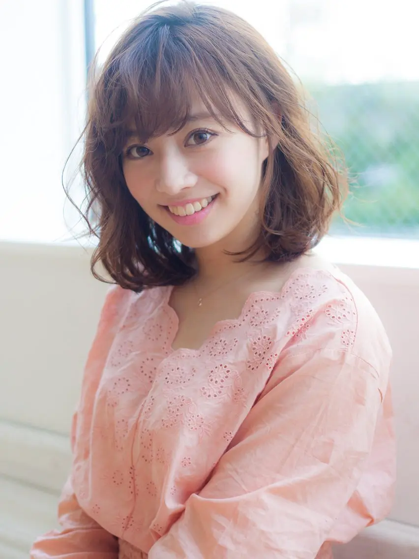 ミディアム カラー パーマ ヘアアレンジ ベージュカラー ブラウンカラー ブラウンベージュ ボブ カット ヘアカラー トリートメント 髪質改善/韓国風 レイヤー/田村祐樹のヘアスタイル