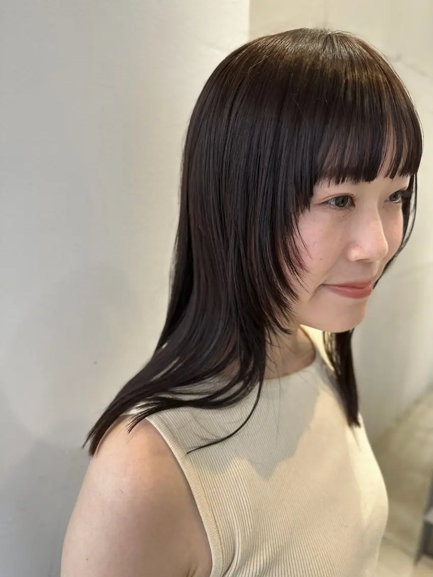前髪カット＋透明感プレミアムカラーの写真