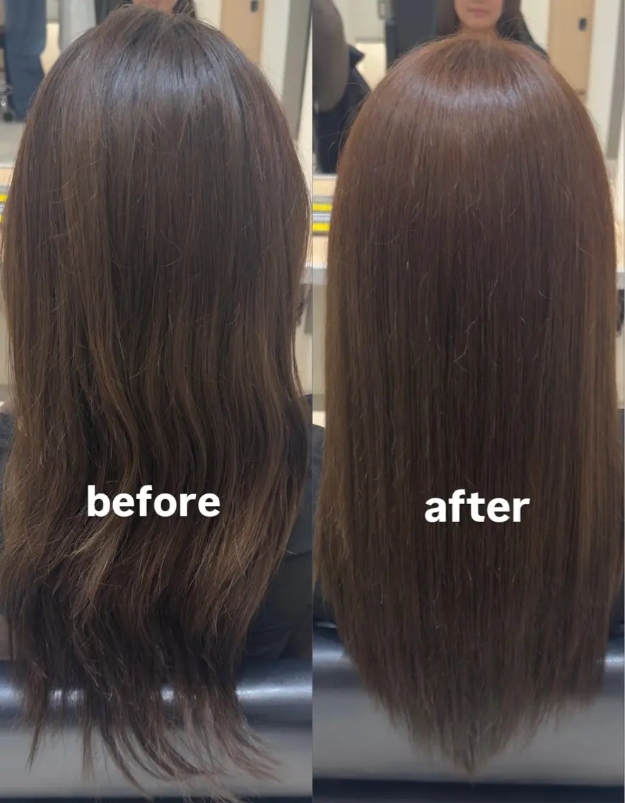 ロング カラー ベージュカラー ヘアカラー トリートメント かんた /百道浜・髪質改善のヘアスタイル
