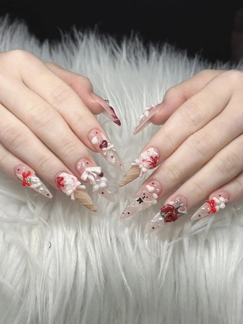 ネイル ハンドネイル Lee Nails チップ長さだし専門店のネイルデザイン