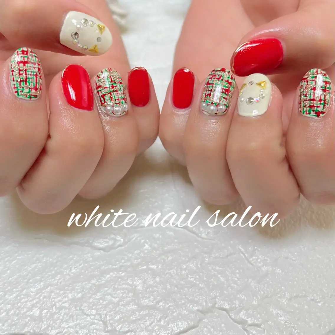 ネイル ラメ(グリッター) ハンドネイル white nail salonのネイルデザイン