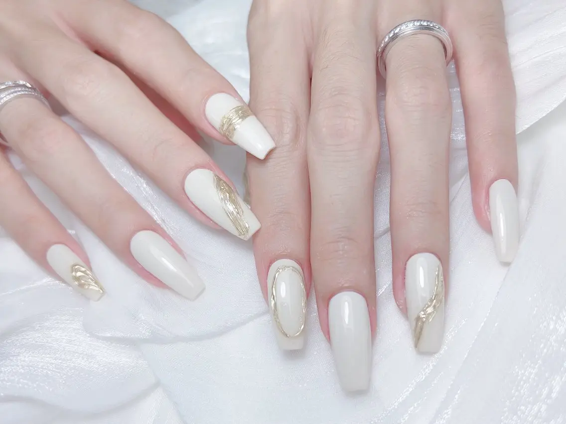 ネイル ハンドネイル M🌷nail 長さだし専門店のネイルデザイン