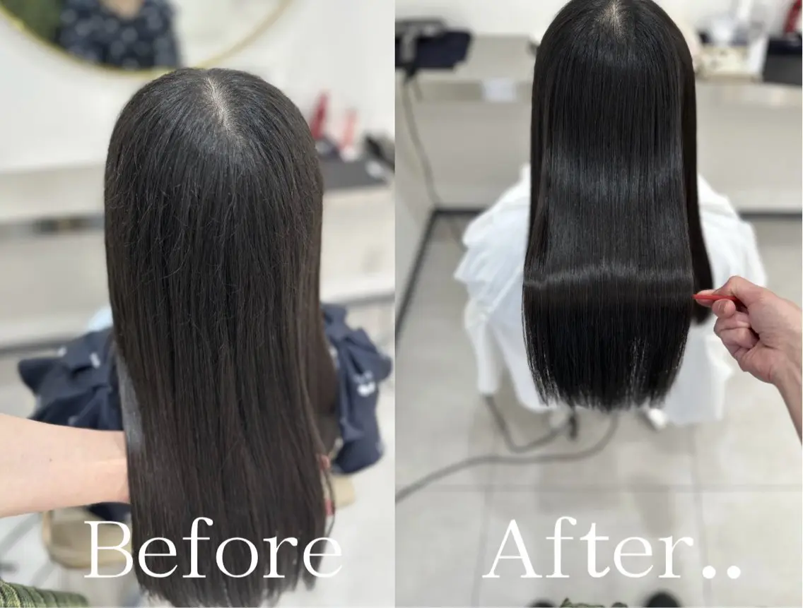 ロング カット 縮毛矯正 トリートメント oyama /髪質改善🌻のヘアスタイル