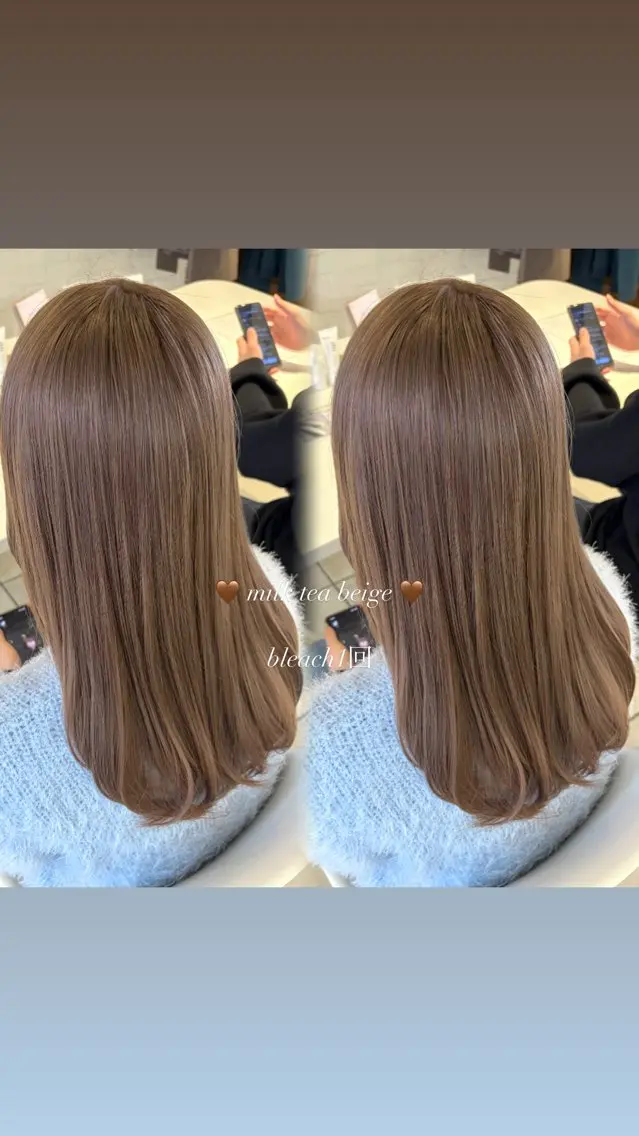 ロング カラー ヘアカラー 🩰韓国レイヤー🩷 艶カラー🌷小栁歩美のヘアスタイル