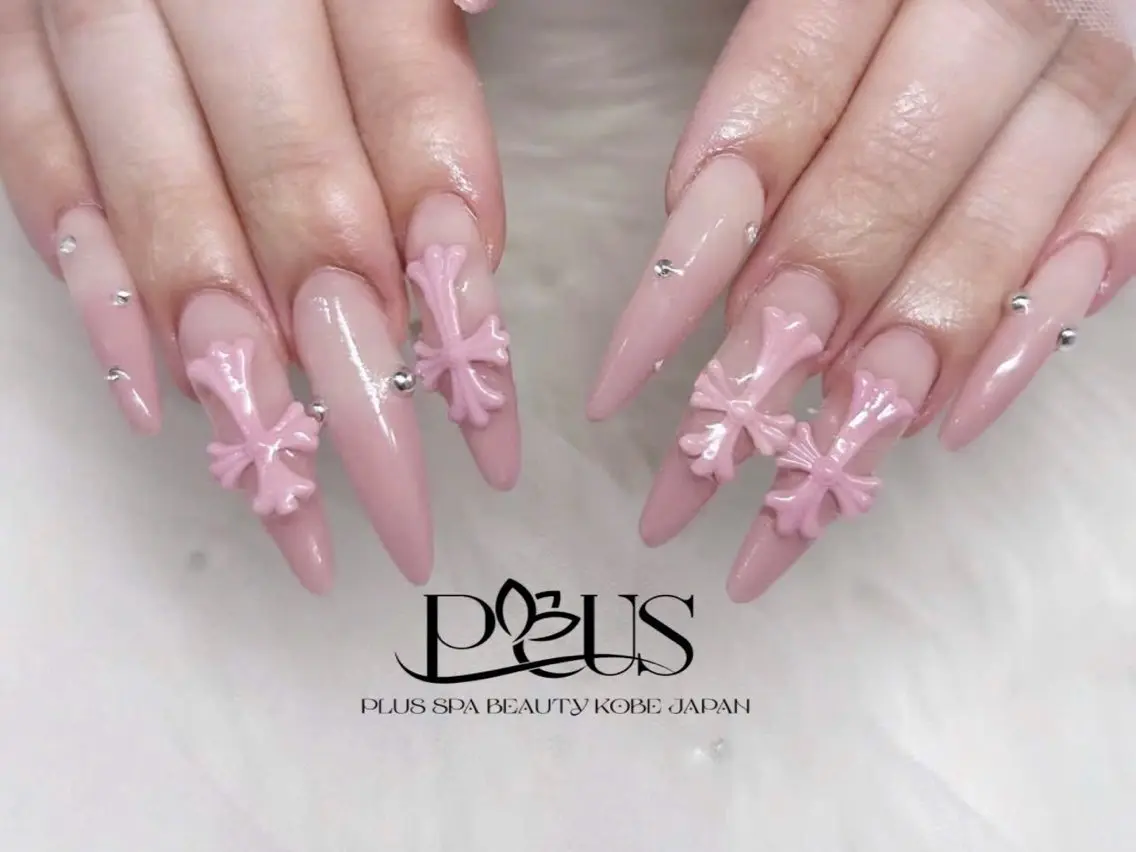 ネイル フレンチネイル 韓国ネイル シンプルネイル ワンホンネイル PLUSSPA HOANGのネイルデザイン
