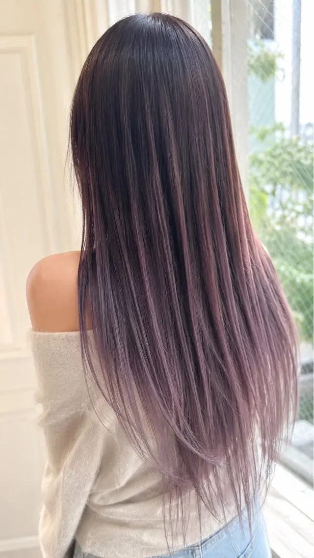 ロング カラー 佐伯 りょうのヘアスタイル