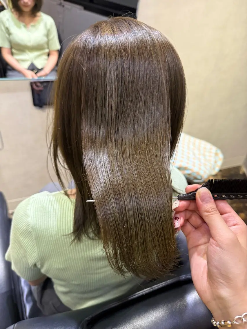 ミディアム カラー ヘアカラー 透明感カラー/パーマ 🌀アオノのヘアスタイル