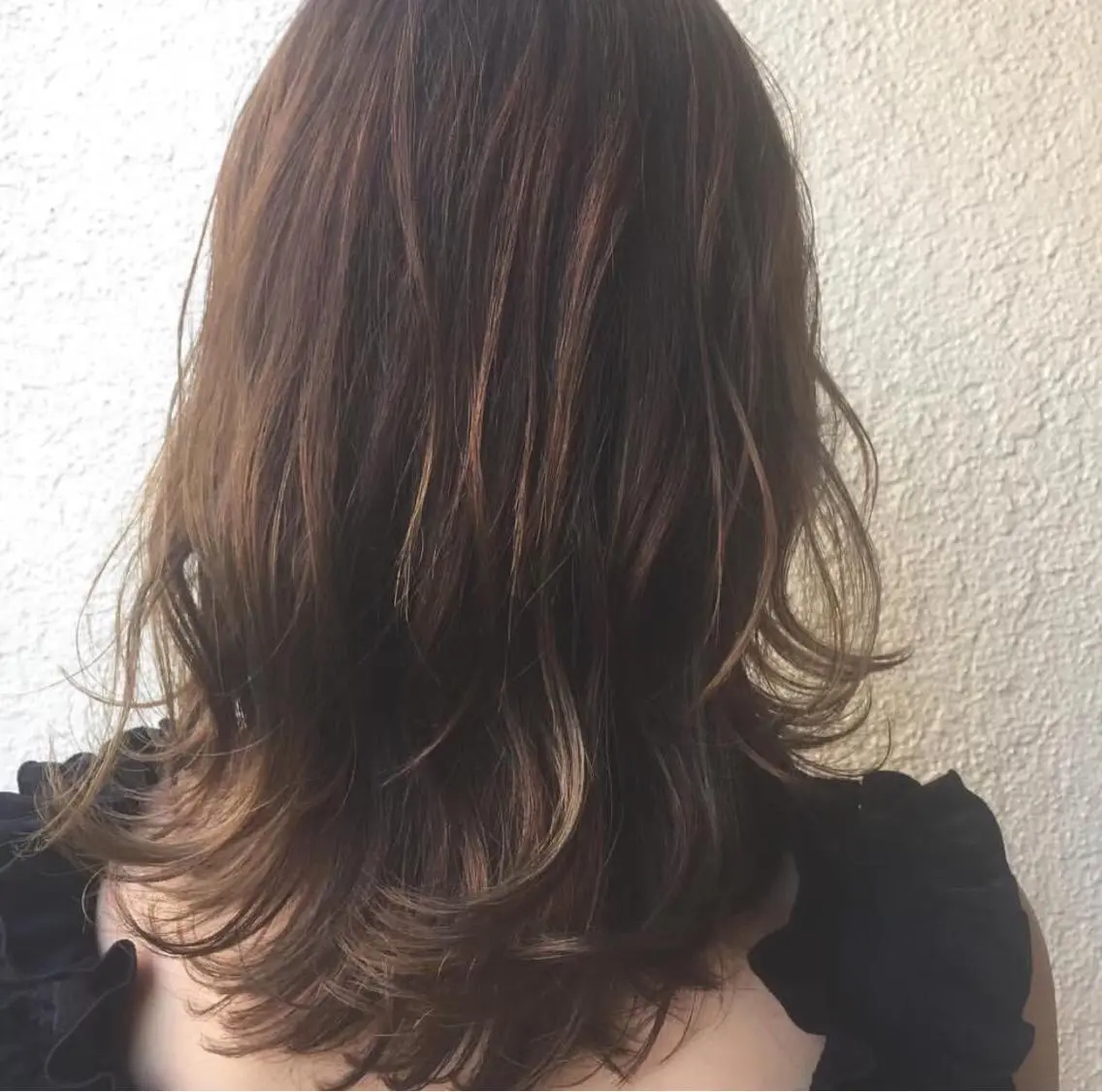 セミロング カラー 小川 舜人のヘアスタイル