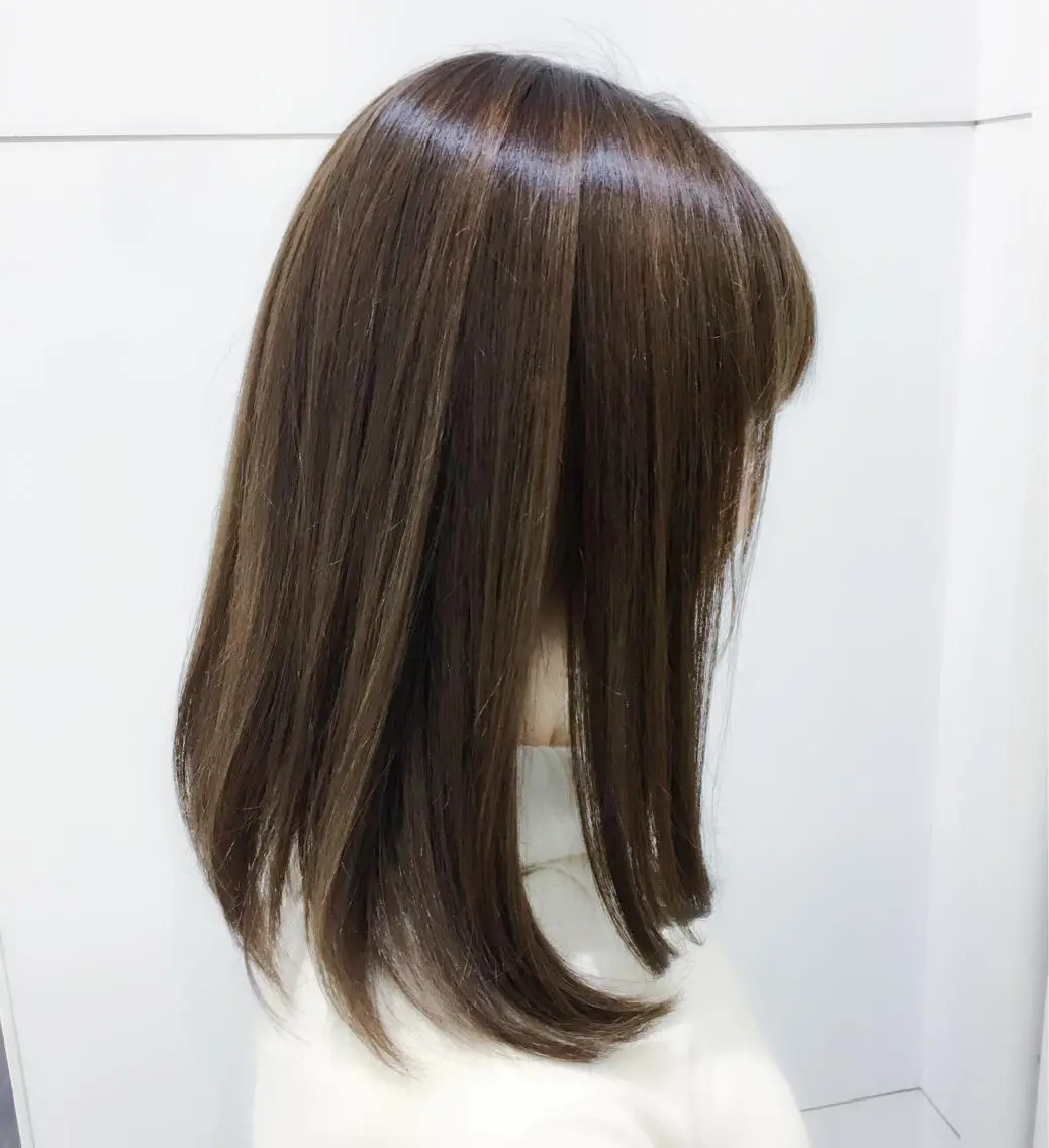 ミディアム パーマ ミディアムパーマ くせ毛 趙 英来のヘアスタイル