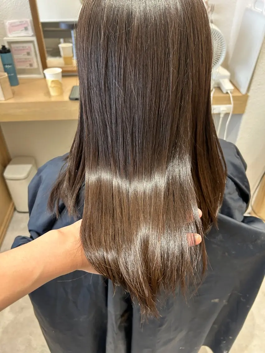 ロング 髪質改善 縮毛矯正 トリートメント トリートメント 久木原 ゆりのヘアスタイル
