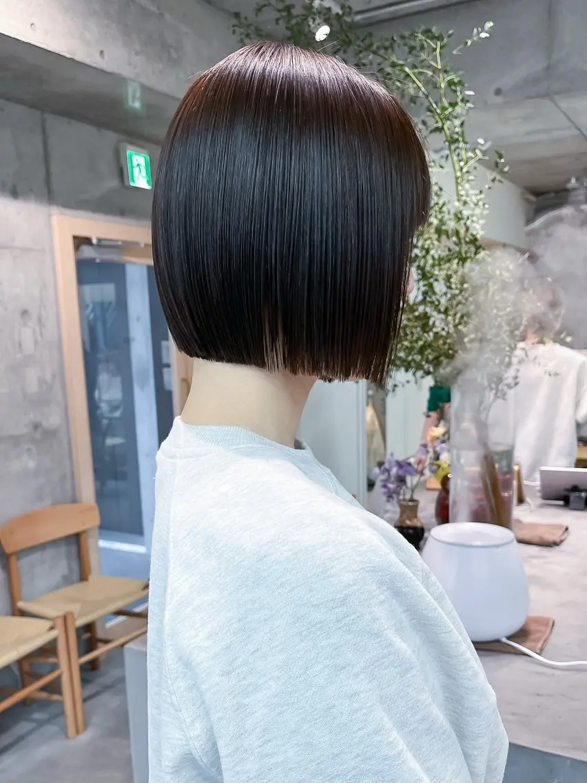 ショート カット 縮毛矯正 トリートメント カットモデル募集/ 艶髪ボブ/ショウキのヘアスタイル