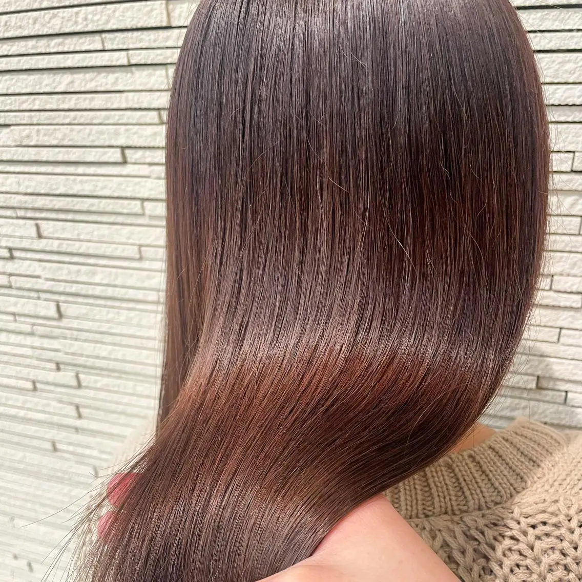 ミディアム チョコレートブラウン ヘアカラー トリートメント ♦️モテ髪創作者 SUGA♦️のヘアスタイル