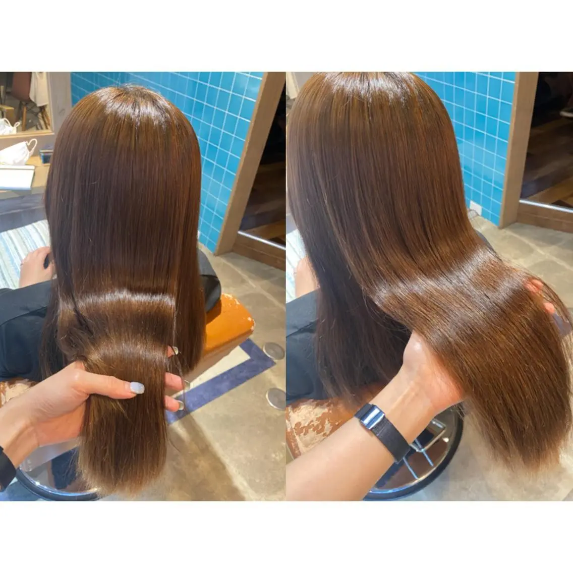 ロング カット ヘアカラー トリートメント 🩵盛れる顔周りヘア EMI🩵のヘアスタイル