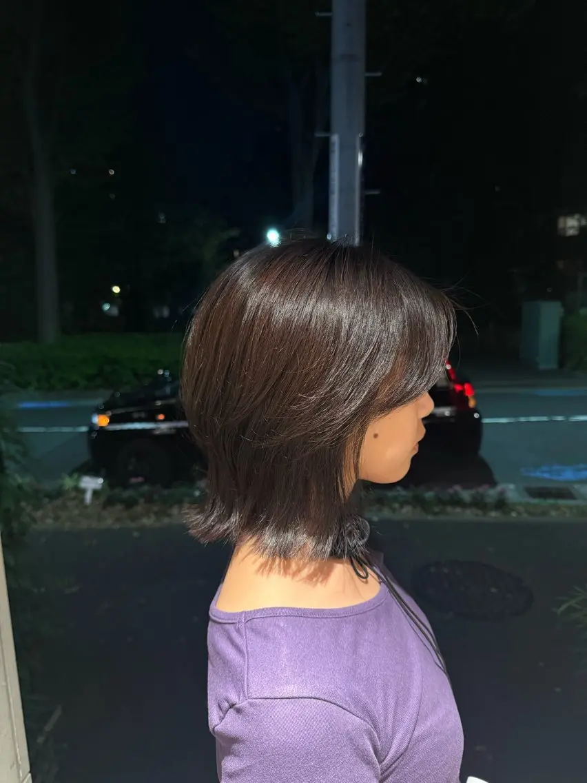 ミディアム ボブレイヤー ボブ 顔周りカット レイヤーカット 🌷nanami ｜カット🌷のヘアスタイル