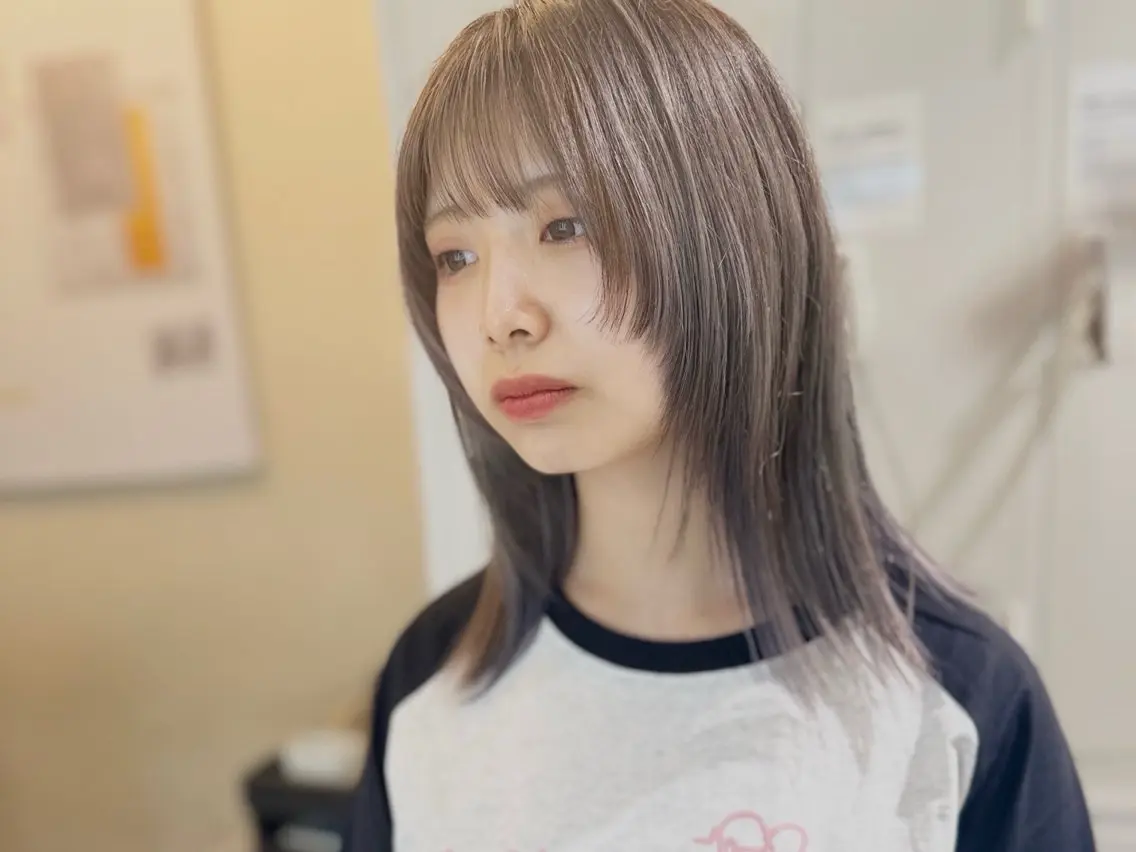 ミディアム カラー アディクシーカラー バレイヤージュ ブリーチ デザインカラー ダブルカラー opus 店長大和 レイヤー/赤み消しのヘアスタイル