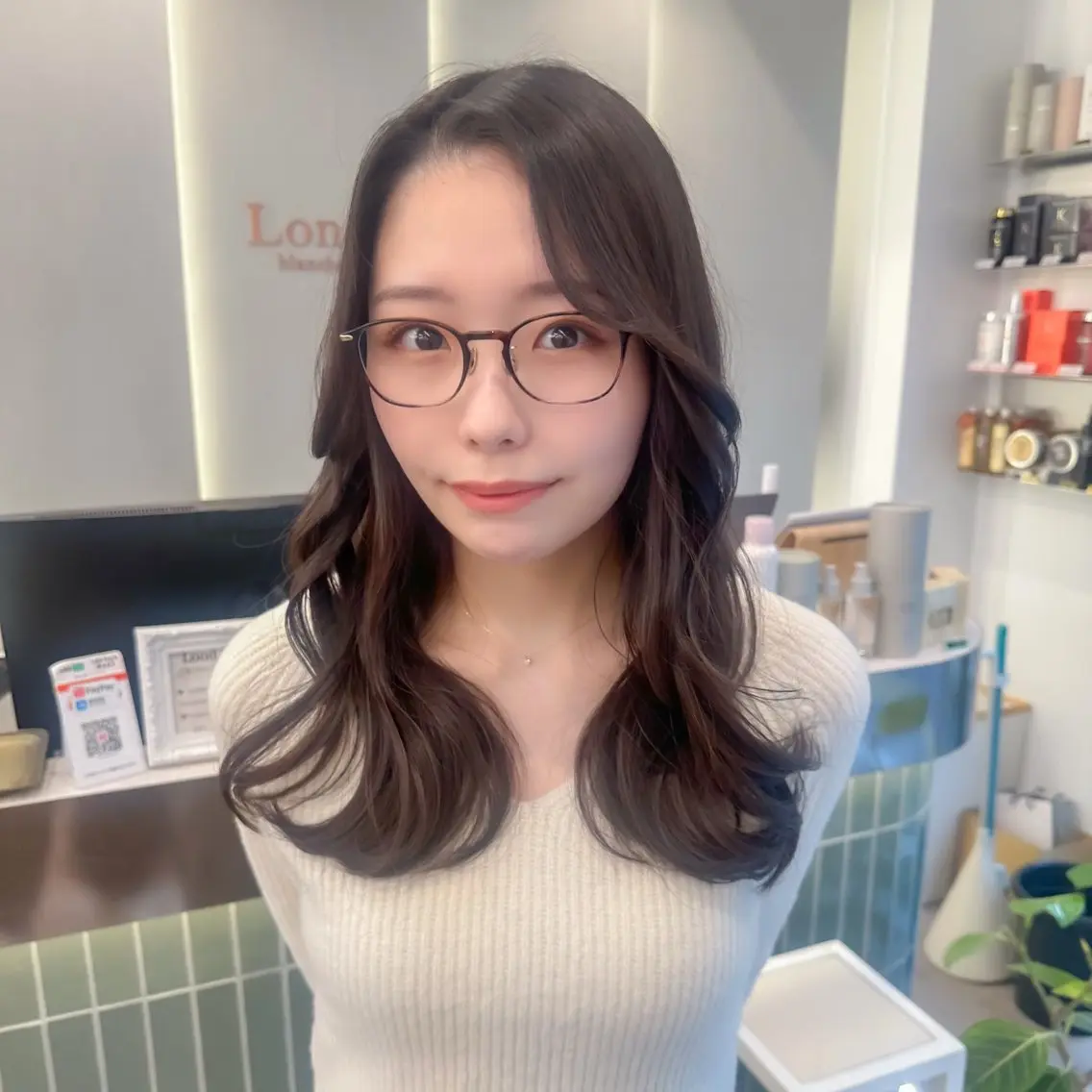 セミロング カラー カット ヘアカラー トリートメント レイヤー/韓国/ボブ 縮毛矯正/畠中ケントのヘアスタイル