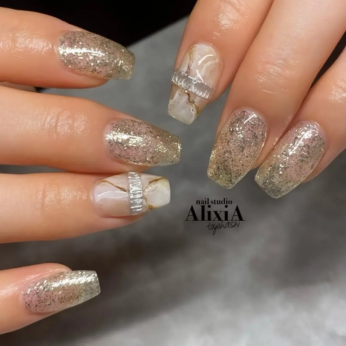 ネイル ハンドネイル AlixiA ゆみのネイルデザイン