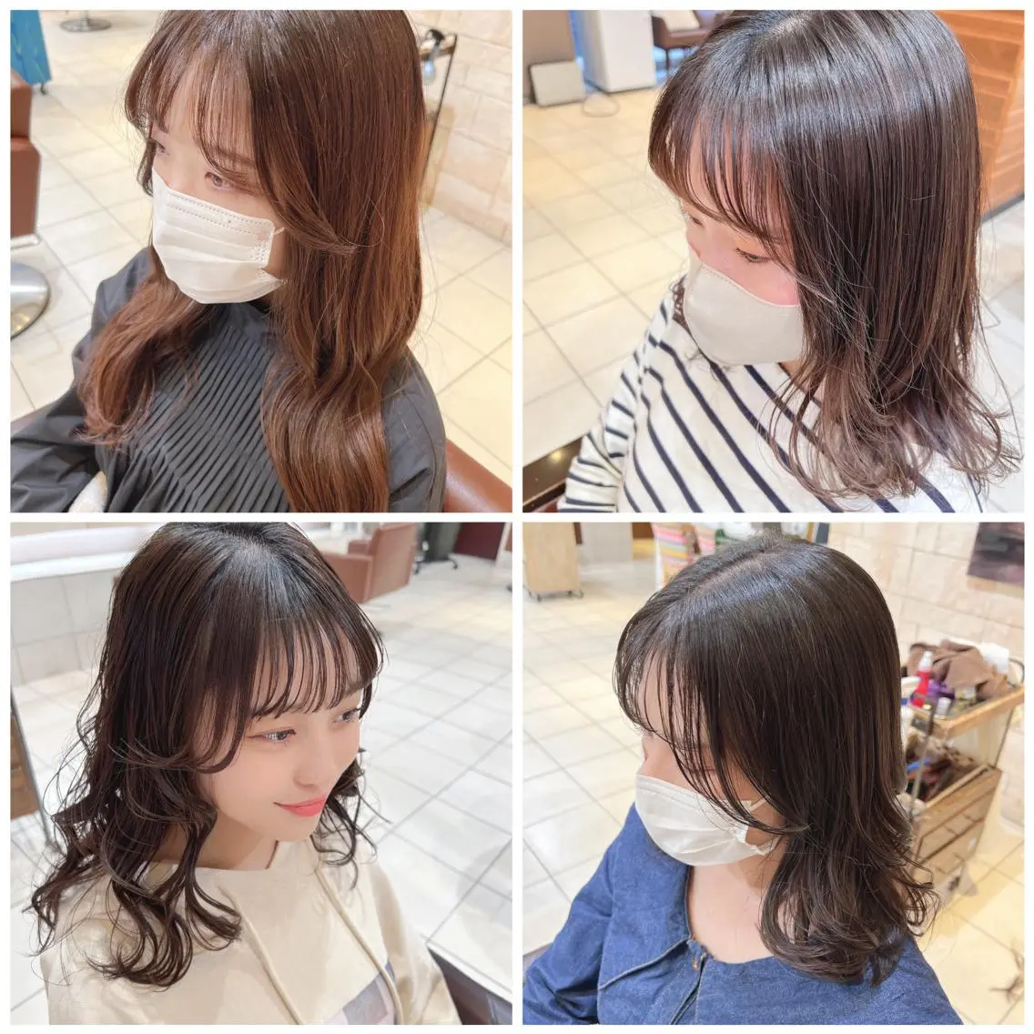 ミディアム 顔周りカット 川崎 /江口真正のヘアスタイル