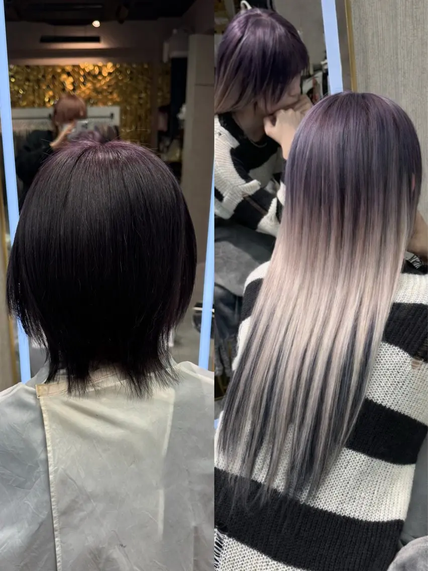 ロング カット エクステ 🐺新宿manabu プルエクステのヘアスタイル