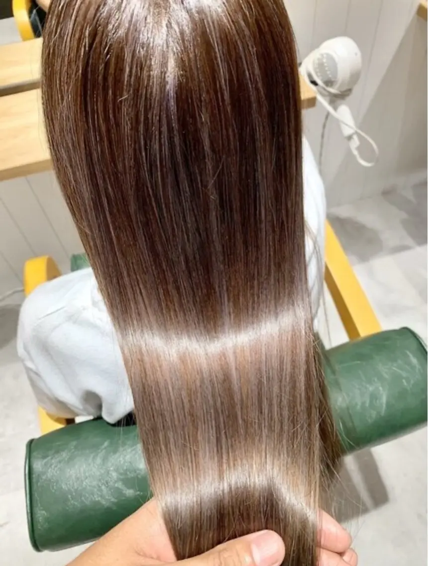 ロング カラー 髪質改善 縮毛矯正 ヘアカラー トリートメント 茅ヶ崎/縮毛矯正/ ソノカのヘアスタイル