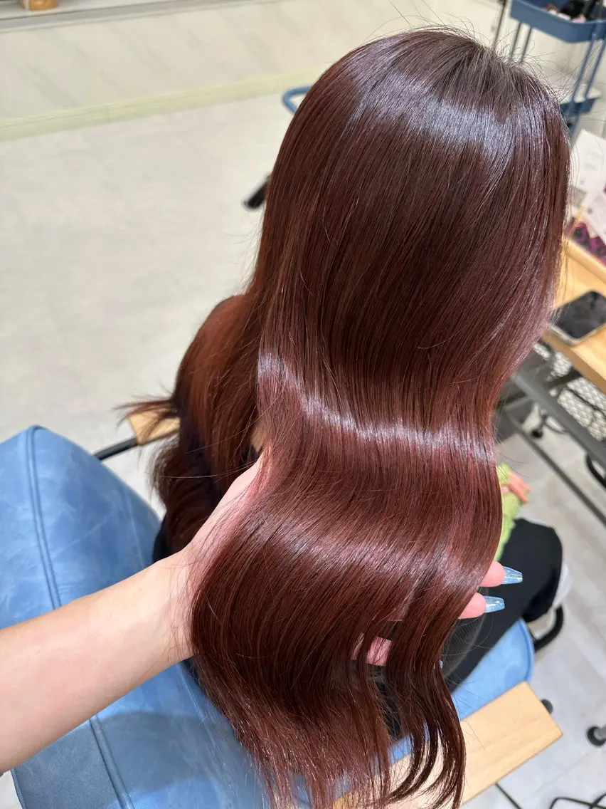 ロング カラー 髪質改善🩵縮毛矯正 代々木/木下のヘアスタイル