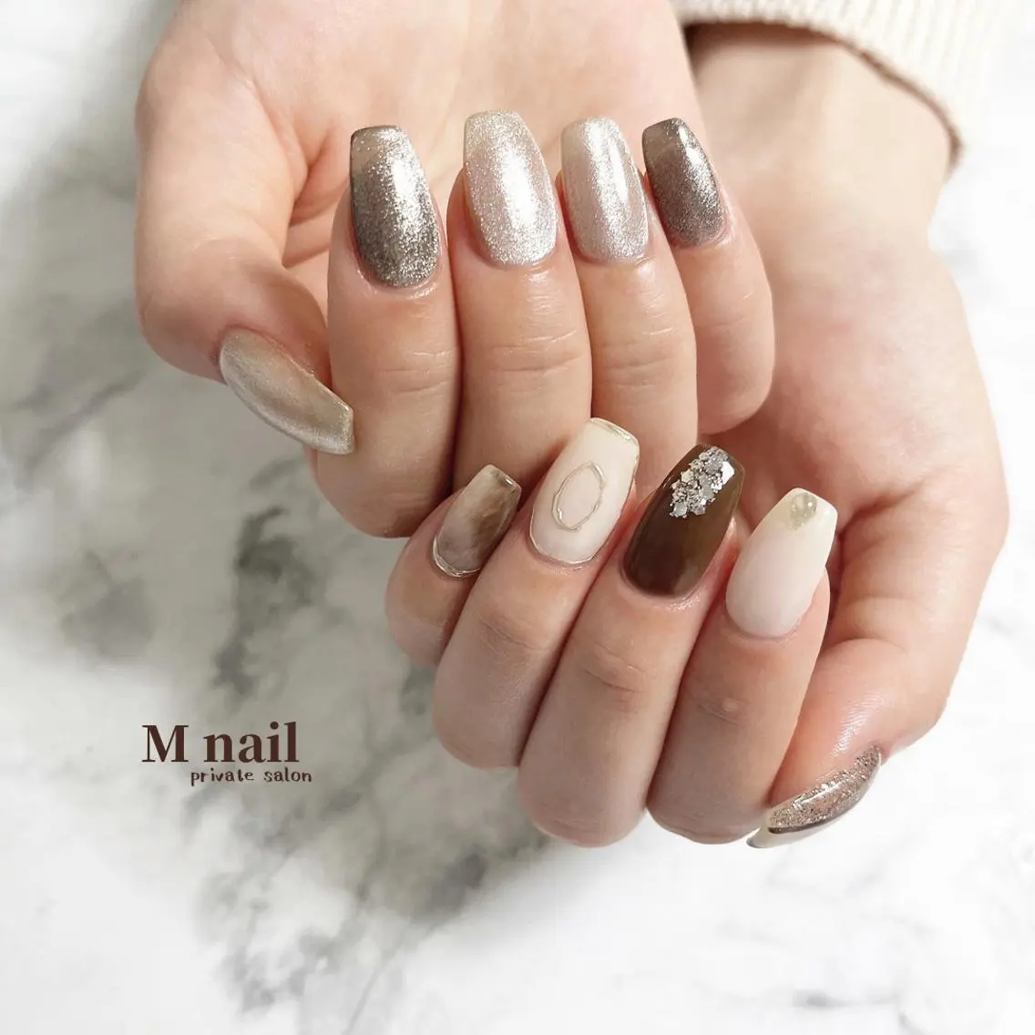 ネイル 持ち込み ハンドネイル M nailのネイルデザイン
